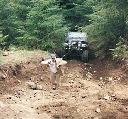 Getting Pulled up the hill photo